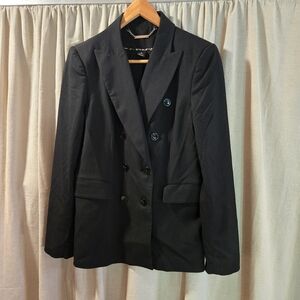 White House Black Market Double-Breasted Black Blazer
